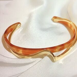 Tortoise Shell Inlay Cuff Bracelet